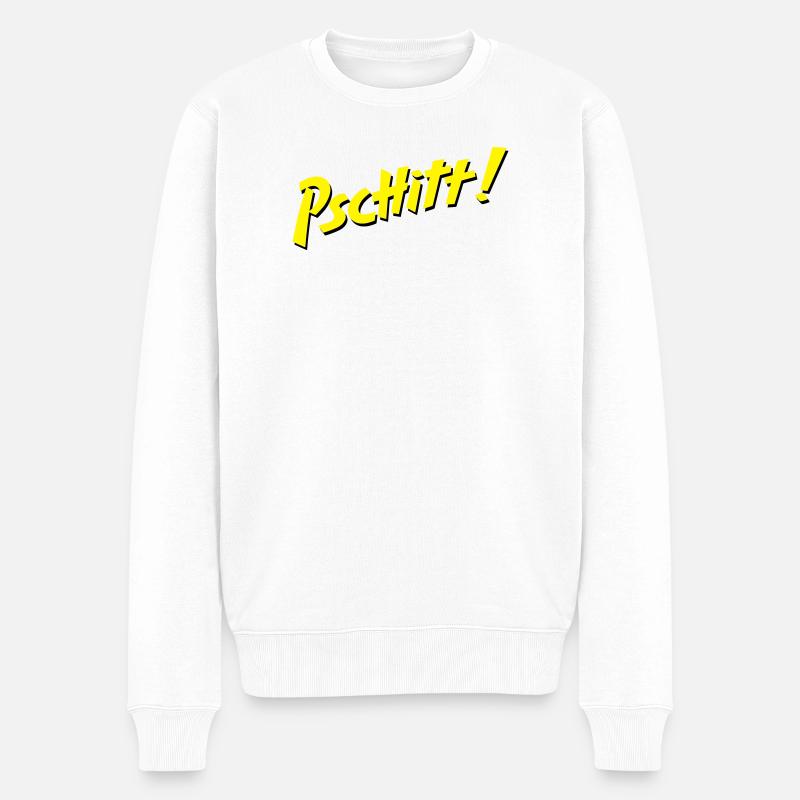 Zitronenspray - Männer Premium Bio Pullover - Weiß