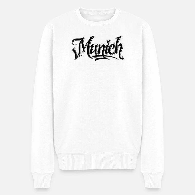 München - Männer Premium Bio Pullover - Weiß
