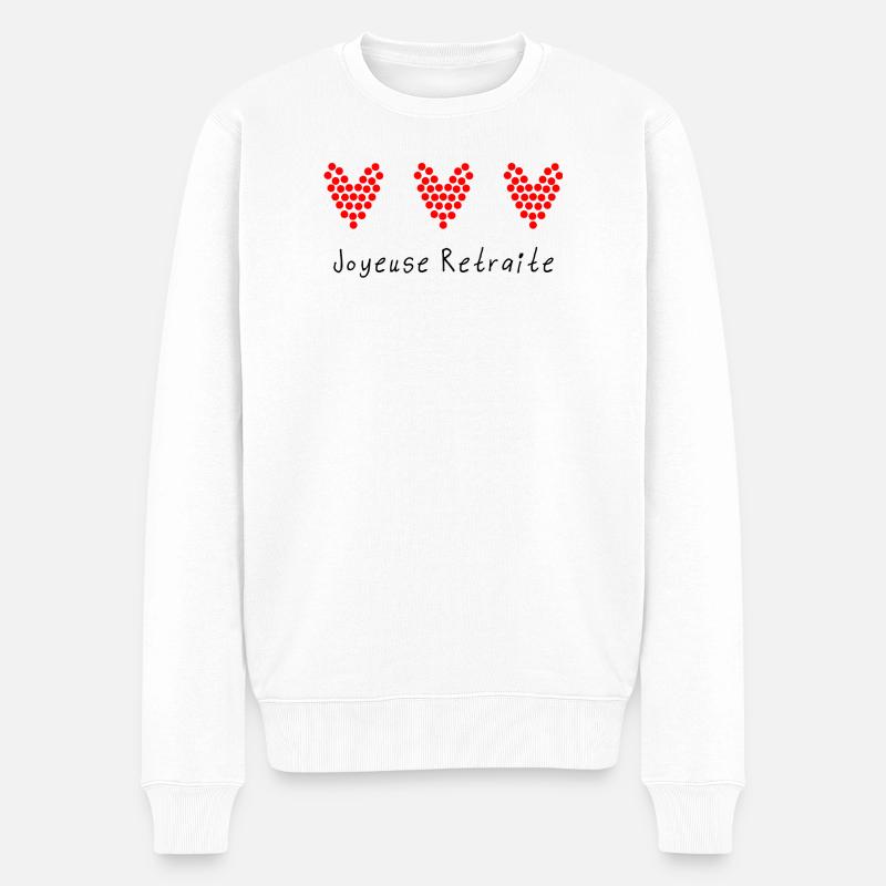 RETRAITE. RETRAITE. RETRAITEE. RETRAITE. - Pull Premium bio Homme - blanc