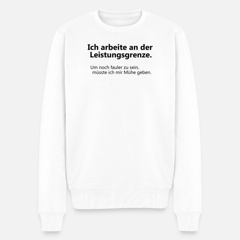 Leistungsgrenze - Männer Premium Bio Pullover - Weiß