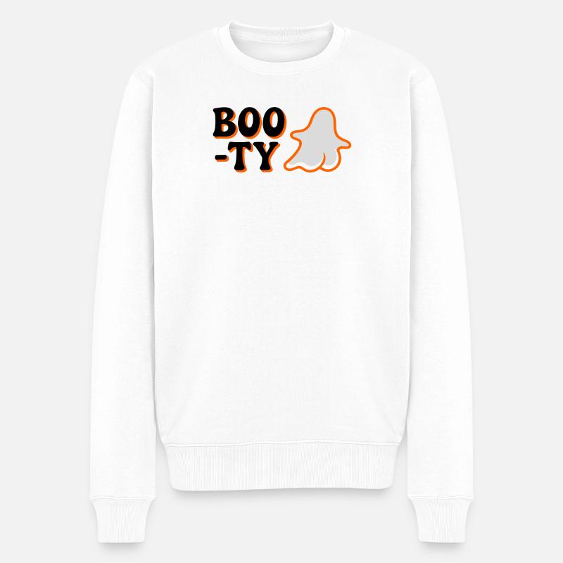 Boo-ty - Männer Premium Bio Pullover - Weiß