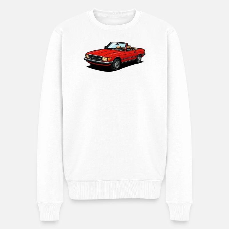Toit ouvert cabriolet rouge - Pull Premium bio Homme - blanc