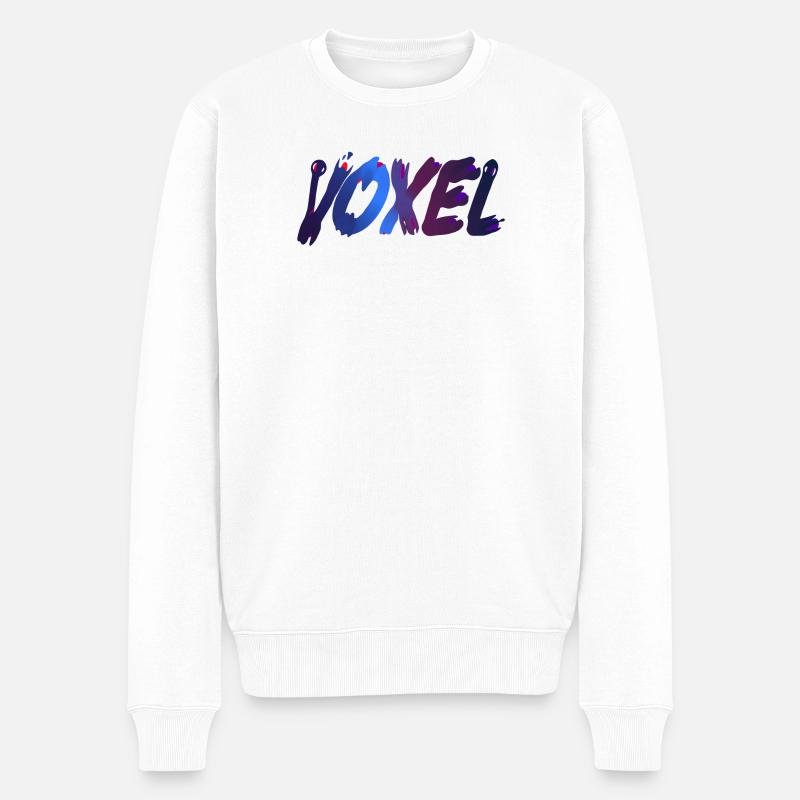 Voxels - Pull Premium bio Homme - blanc