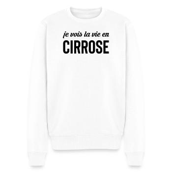 I see life in cirrosis - alcohol - Men's Premium Organic Jumper - white - Front - Thijin (182cm)