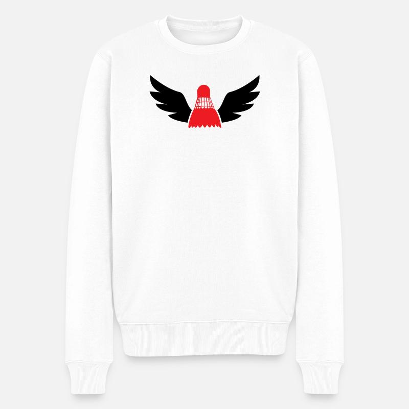 Badminton - Männer Premium Bio Pullover - Weiß