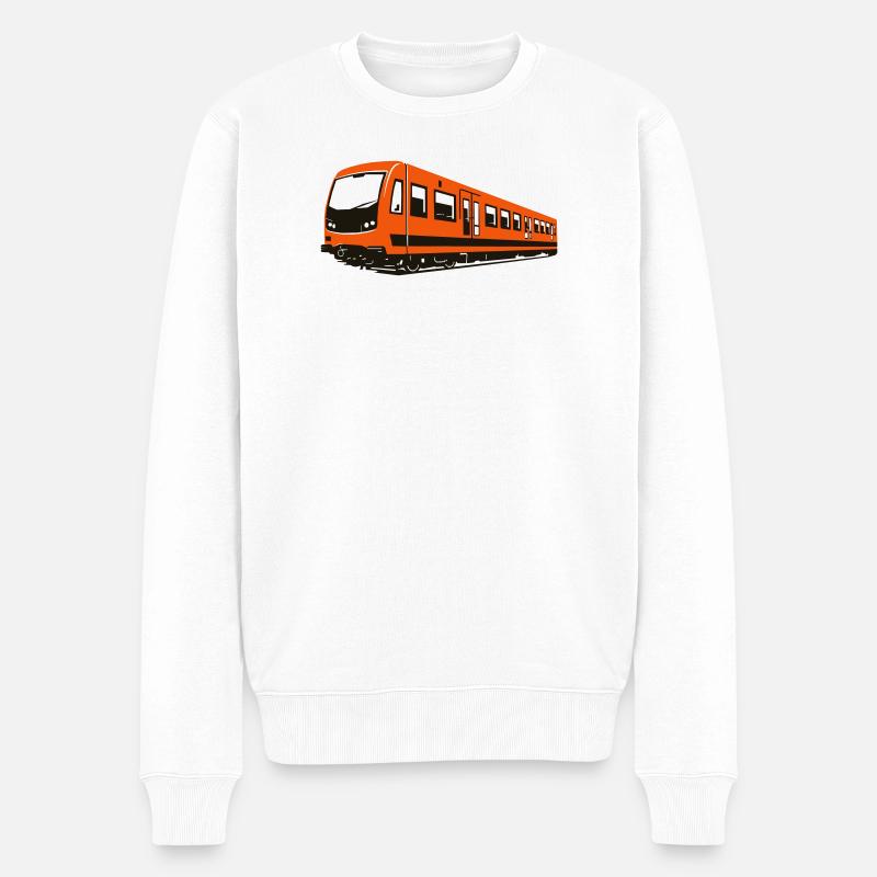 Helsinki Metro M300 - Männer Premium Bio Pullover - Weiß