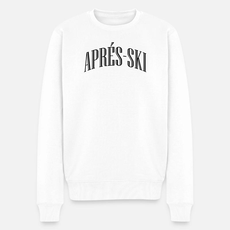 Apres Ski Schriftzug - Männer Premium Bio Pullover - Weiß