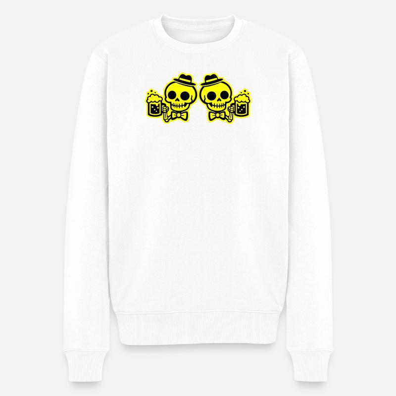 Équipe Skeleton Beer Bachelors - Pull Premium bio Homme - blanc