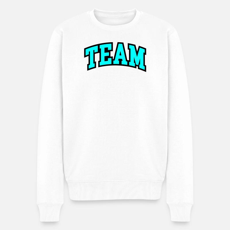 Lettrage d’équipe - Pull Premium bio Homme - blanc