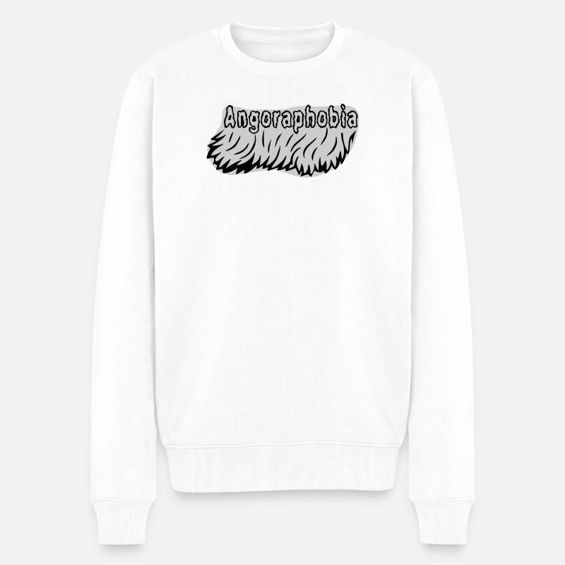 Angoraphobia - Männer Premium Bio Pullover - Weiß