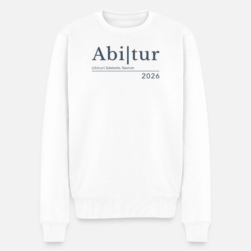 Abitur 2026 - Männer Premium Bio Pullover - Weiß