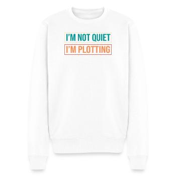 Anxiety Anxious Scaredy Introvert - Men's Premium Organic Jumper - white - Front - Thijin (182cm)