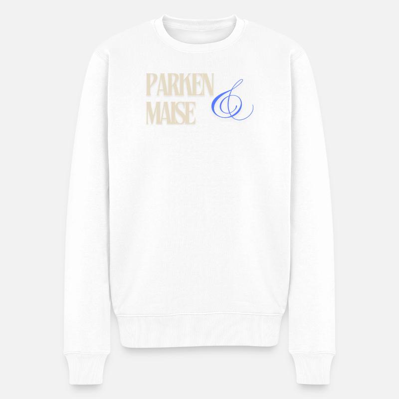 PARKEN MAISE Clef Stylisée - Pull Premium bio Homme - blanc