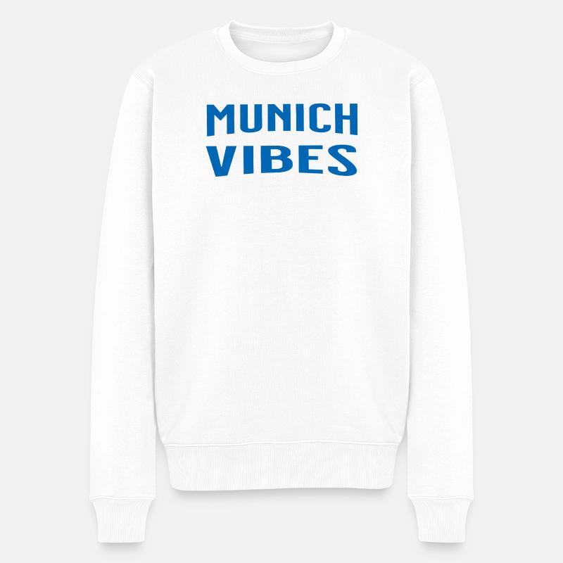 Munich Vibes - Männer Premium Bio Pullover - Weiß