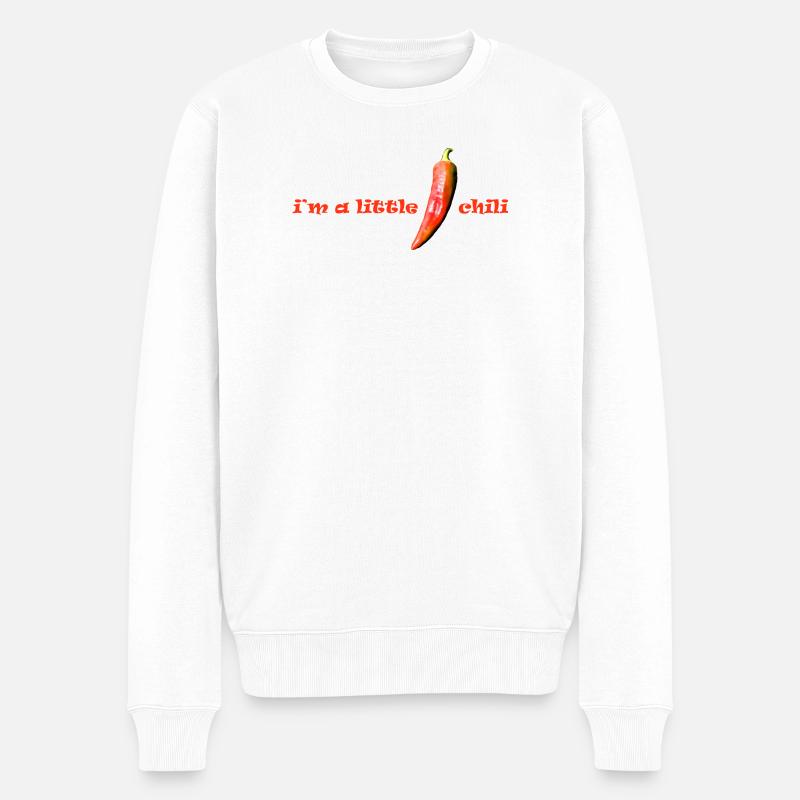 i m a little chili - Männer Premium Bio Pullover - Weiß