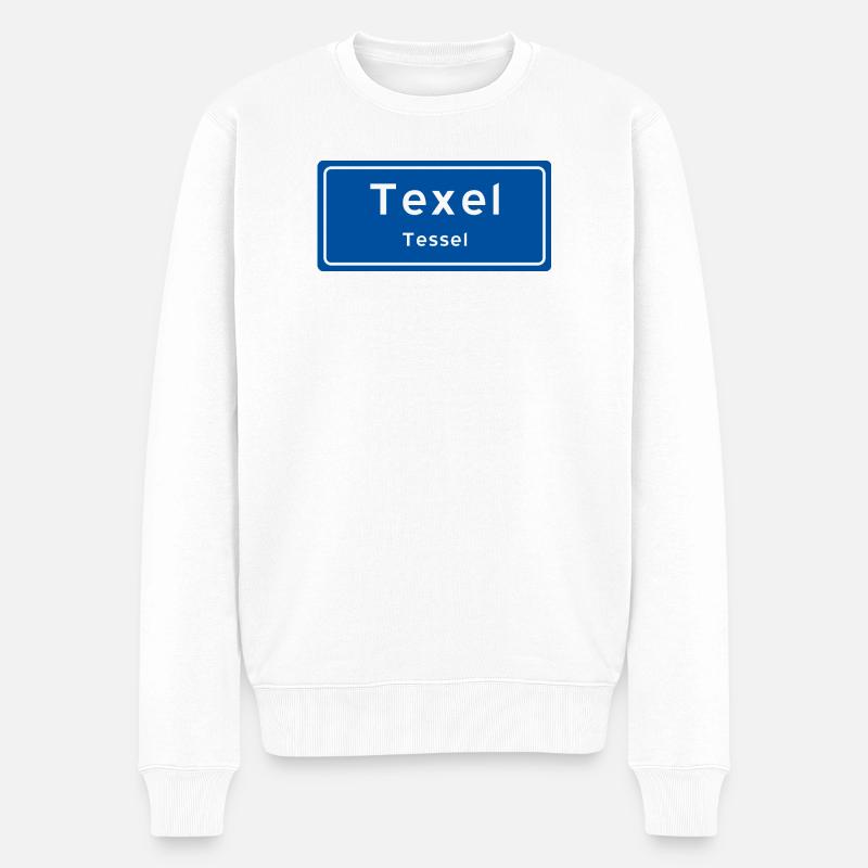 Plaque signalétique Texel - Pull Premium bio Homme - blanc