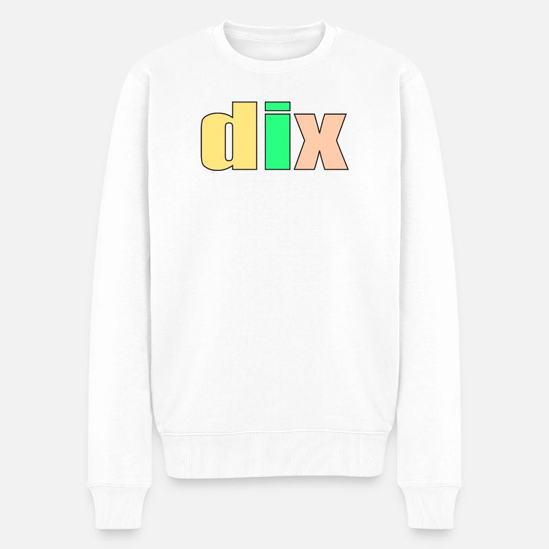 DIX 10 ans 10e anniversaire - Pull Premium bio Homme - blanc