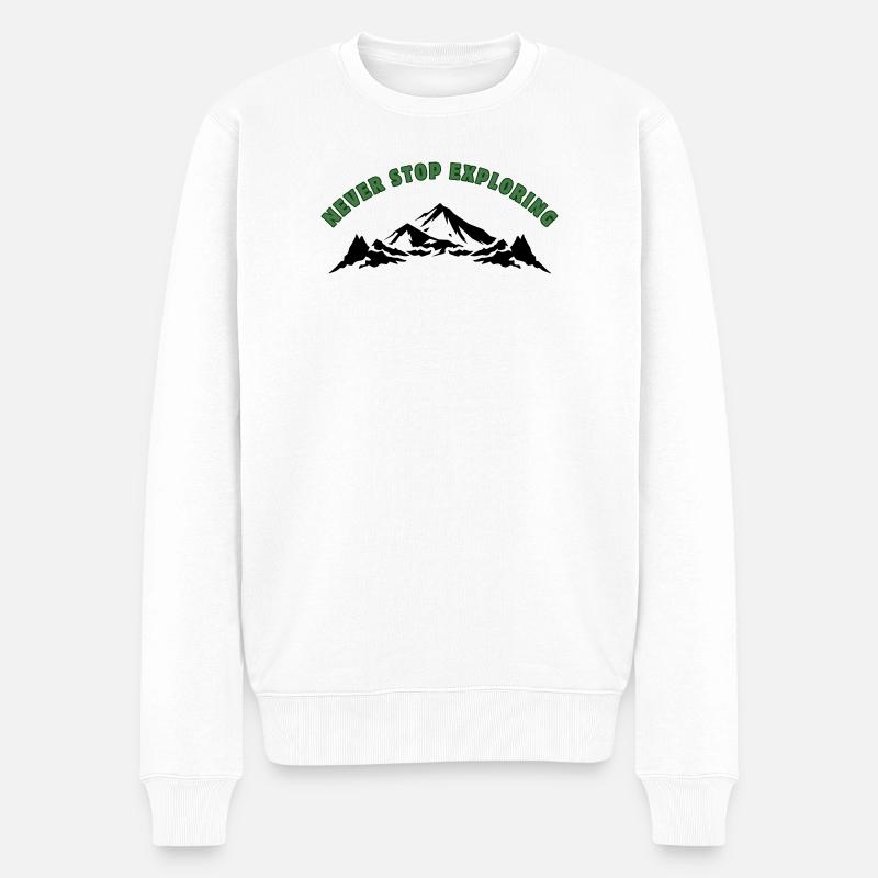 Ne cessez jamais d’explorer - Pull Premium bio Homme - blanc