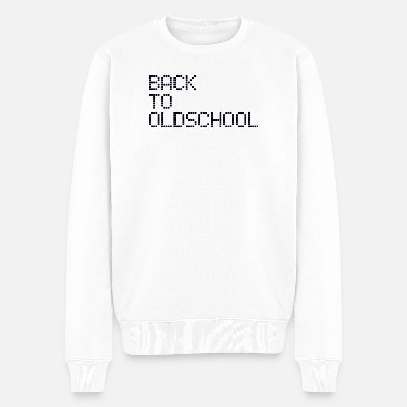 OLDSCHOOL - Männer Premium Bio Pullover - Weiß