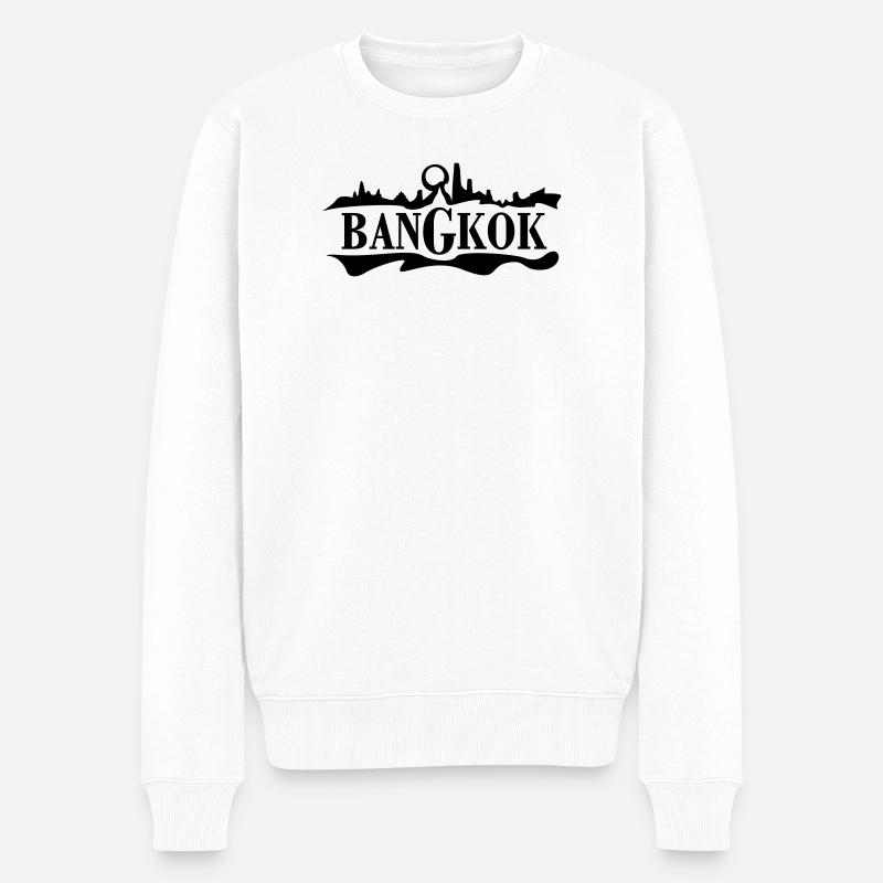 Bangkok - Männer Premium Bio Pullover - Weiß