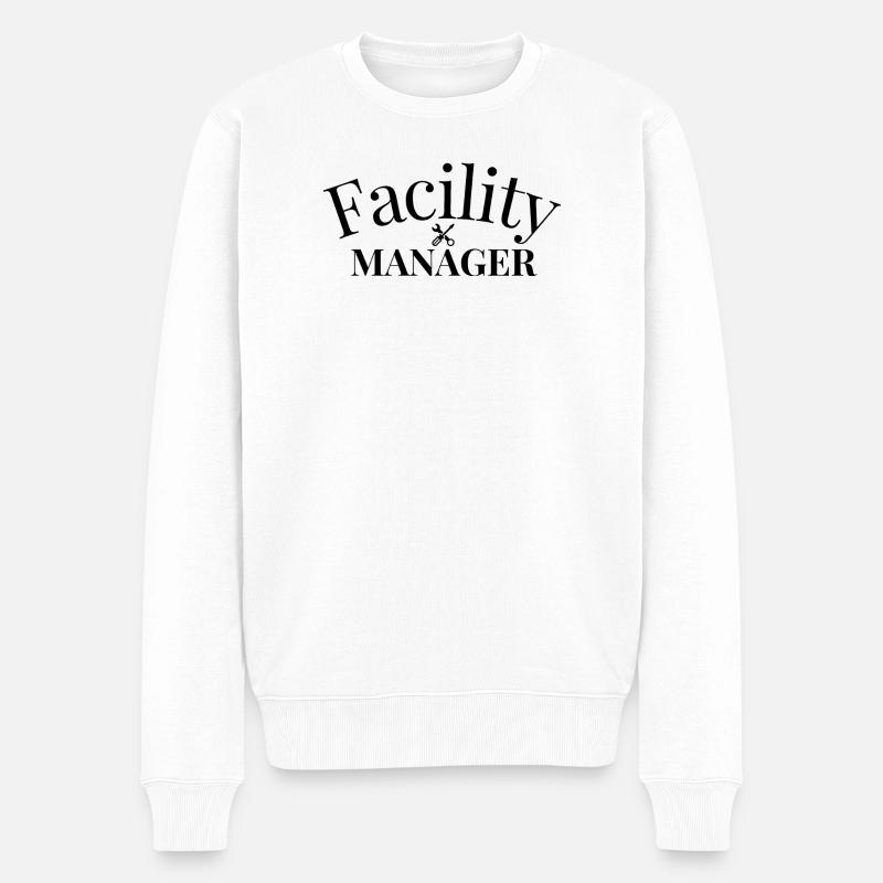 Facility Manager - Männer Premium Bio Pullover - Weiß