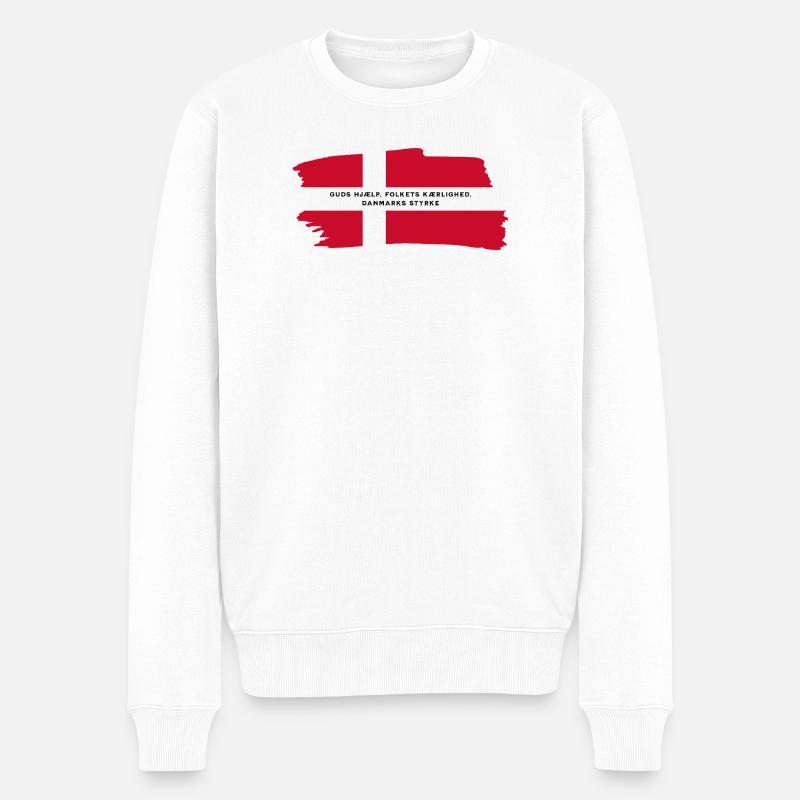 Drapeau danois - Pull Premium bio Homme - blanc