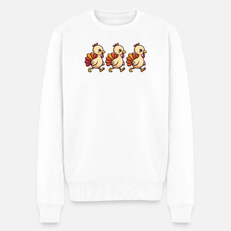 Bébé dinde de Thanksgiving - Pull Premium bio Homme - blanc