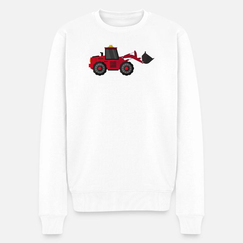 Excavatrice - Pull Premium bio Homme - blanc