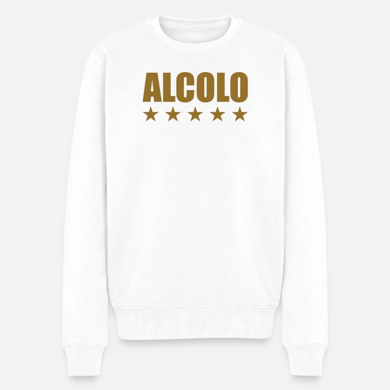 Alkohol – Alkohol - Männer Premium Bio Pullover - Weiß