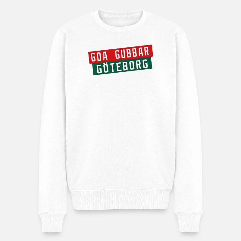 Göteborg Goa Gubbar - Männer Premium Bio Pullover - Weiß