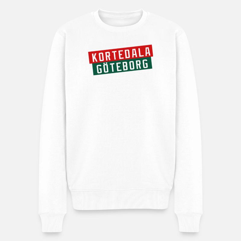 Kortedala Göteborg Farbblock - Männer Premium Bio Pullover - Weiß