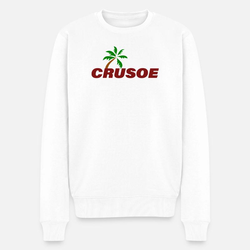 CRUSOE - Pull Premium bio Homme - blanc