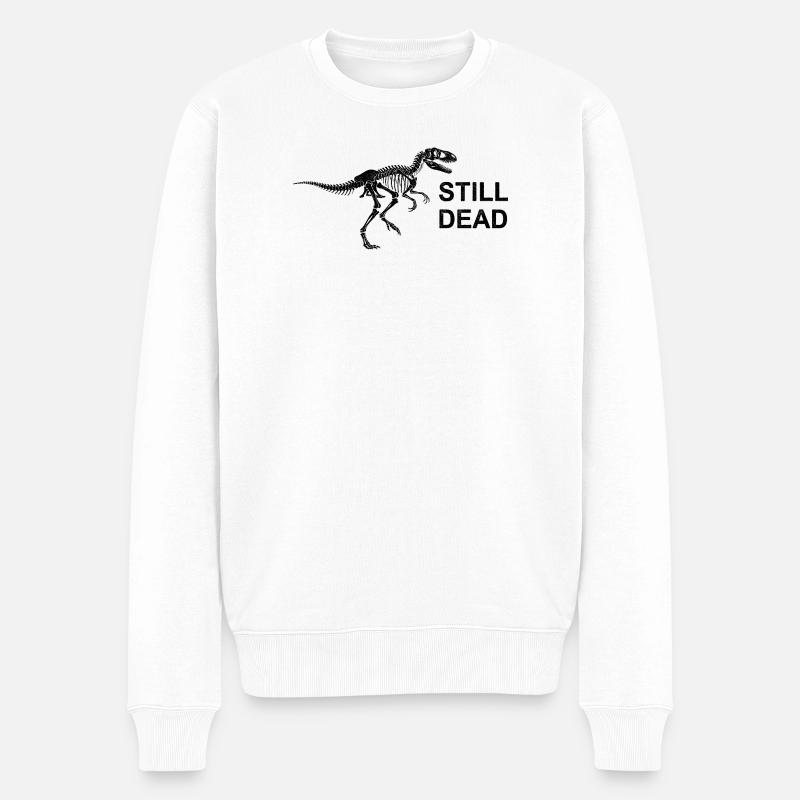 Dino-Nihilismus - Männer Premium Bio Pullover - Weiß