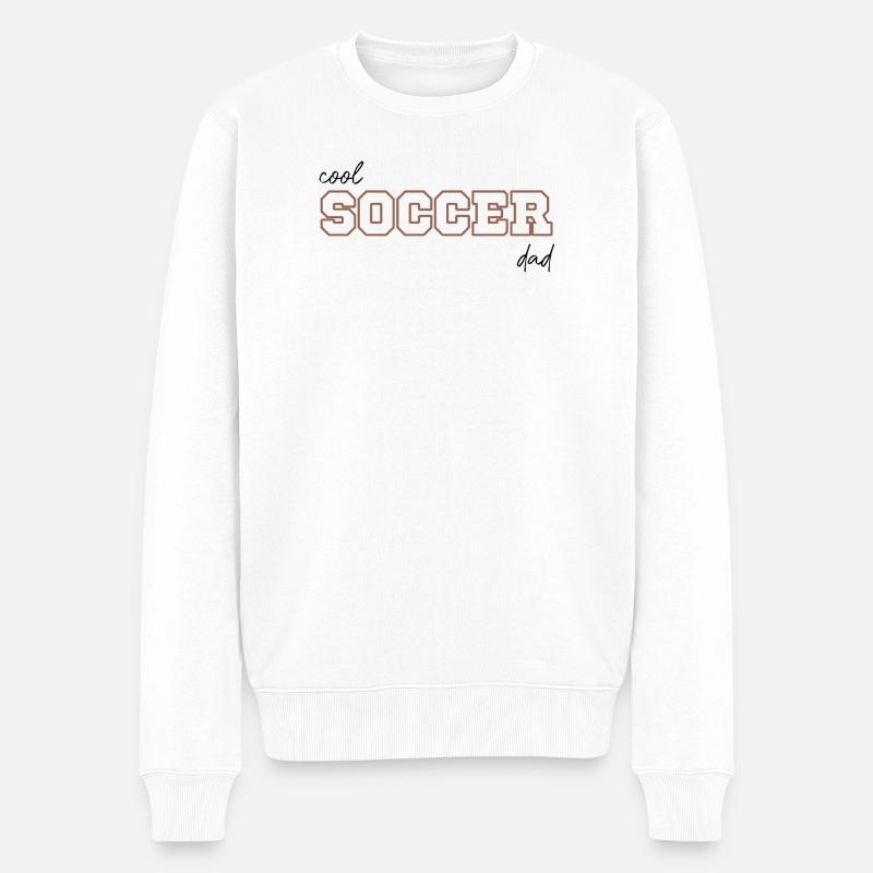 Papa de foot cool, - Pull Premium bio Homme - blanc