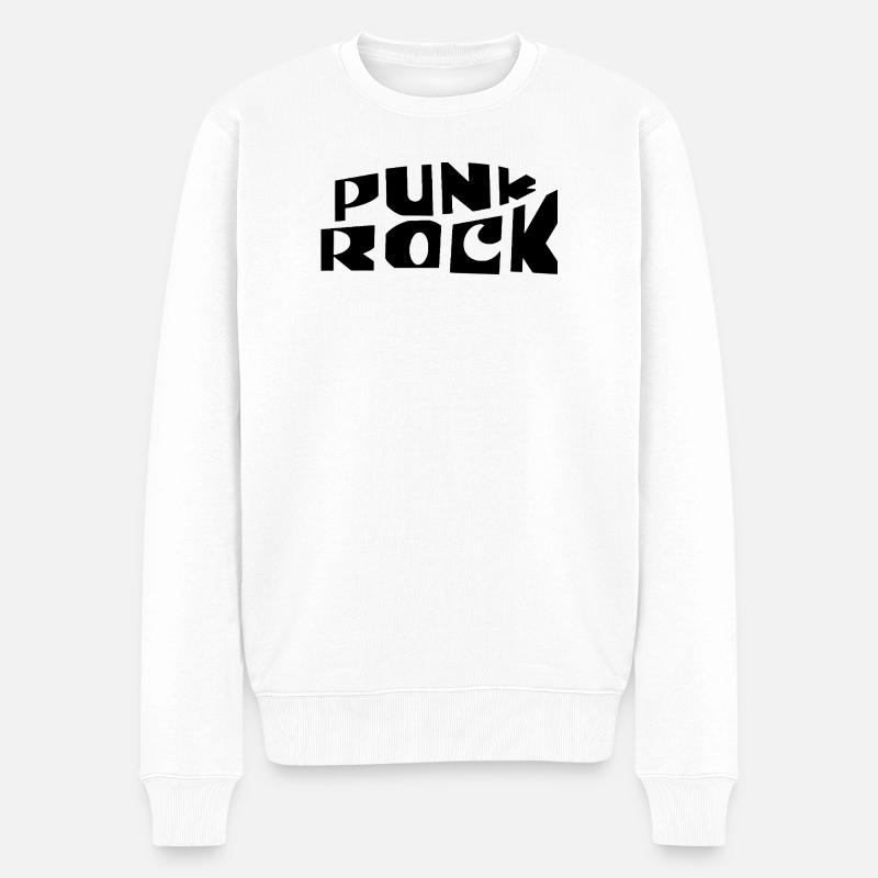 Typographie Punk Rock Bold - Pull Premium bio Homme - blanc