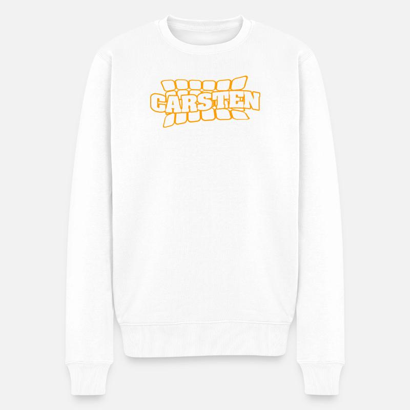 Carsten als Vorname - Männer Premium Bio Pullover - Weiß