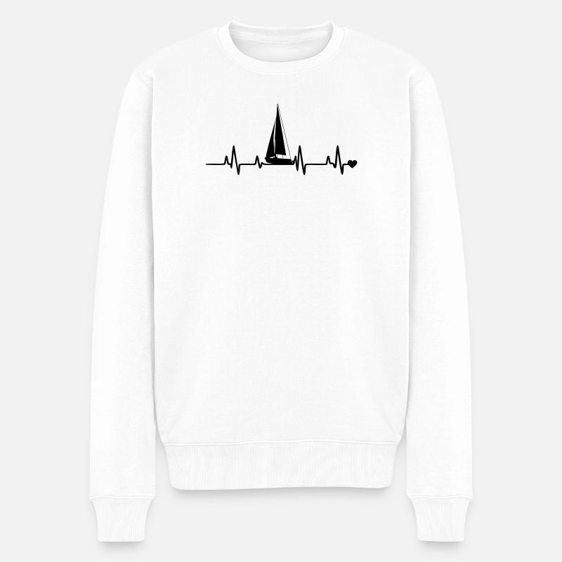 Sail - Männer Premium Bio Pullover - Weiß