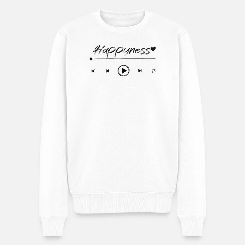 bonheur - Pull Premium bio Homme - blanc