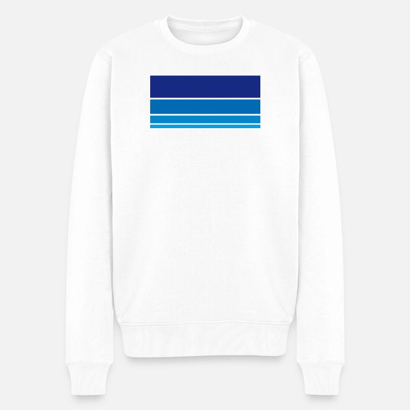 Arrière-plan bleu - Pull Premium bio Homme - blanc