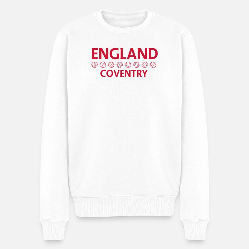 Coventry-England-Fußballsymbol - Männer Premium Bio Pullover - Weiß