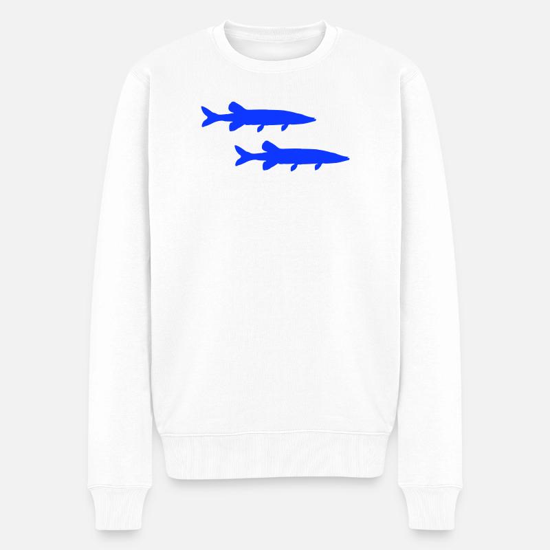 Brochet - Pull Premium bio Homme - blanc