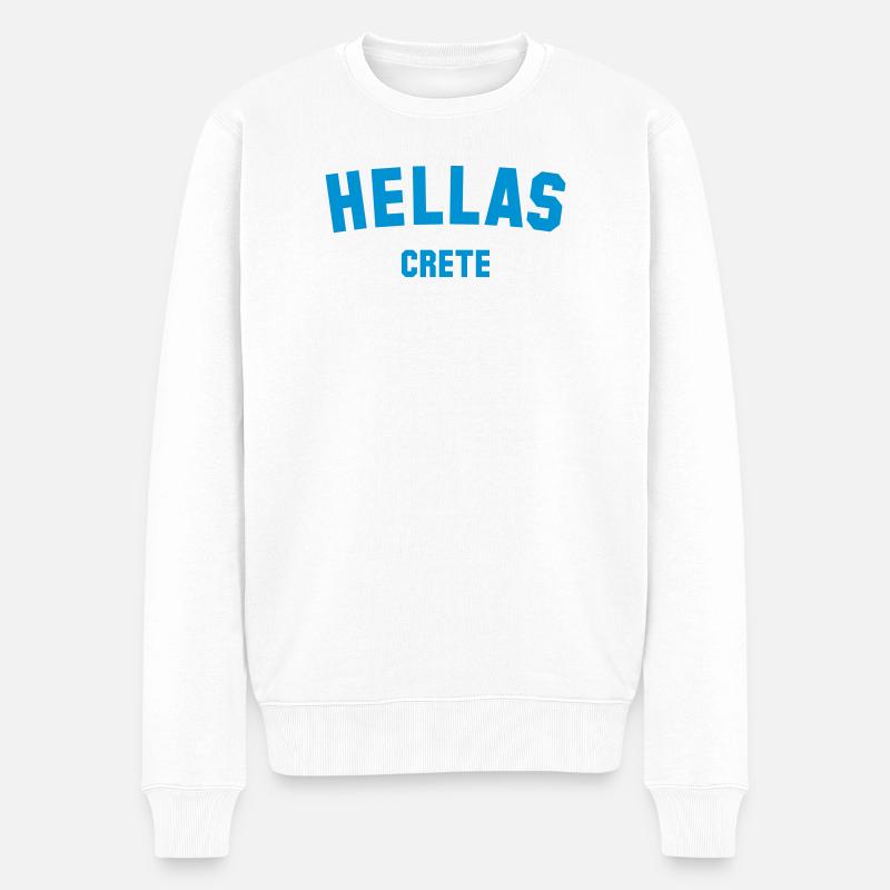 CRETE Grèce Grèce - Pull Premium bio Homme - blanc