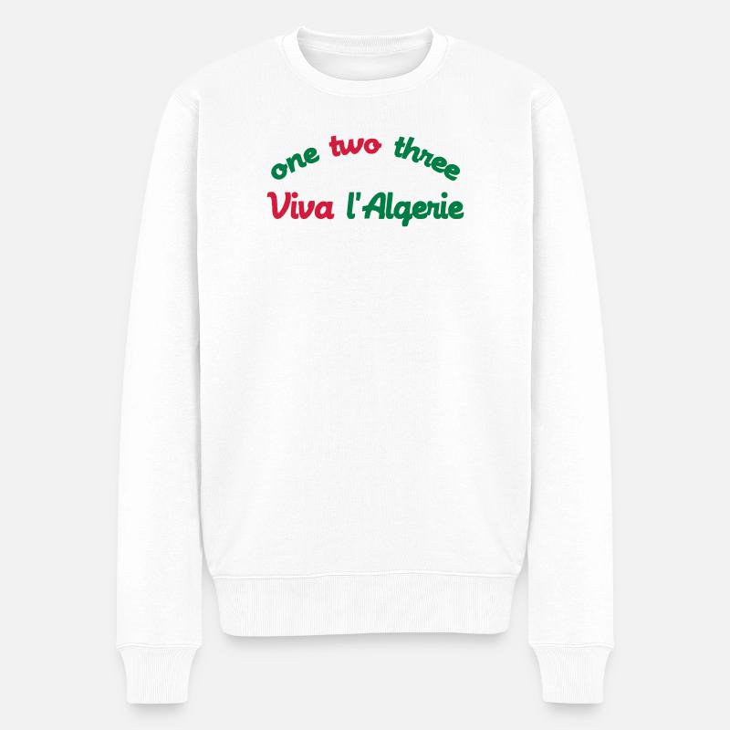 Algérie ! - Männer Premium Bio Pullover - Weiß
