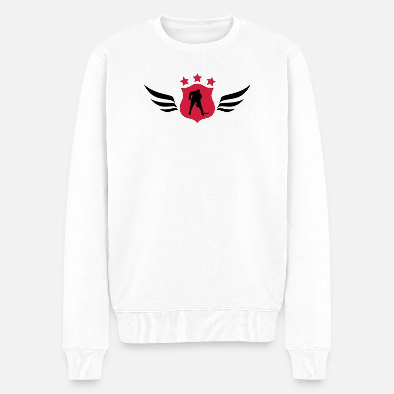Hockey / Eishockey - Männer Premium Bio Pullover - Weiß