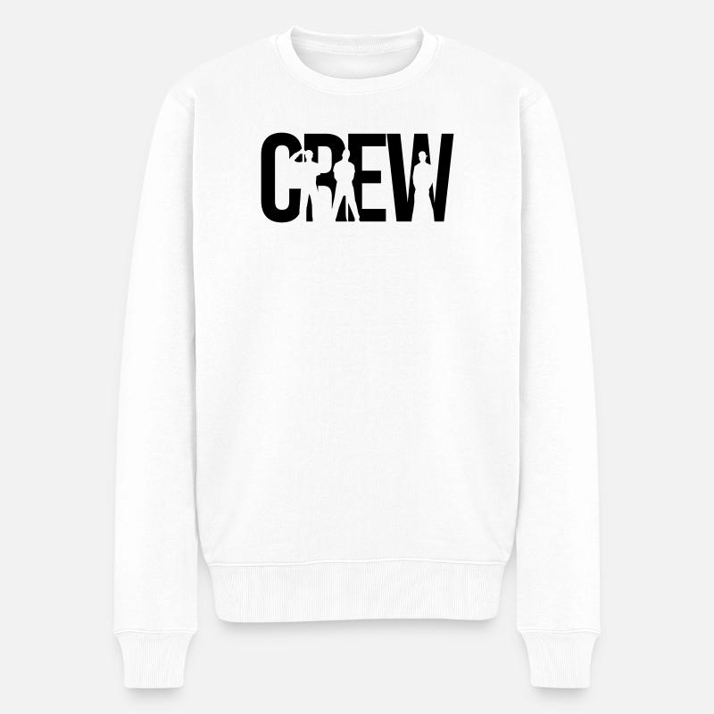 crew - Pull Premium bio Homme - blanc