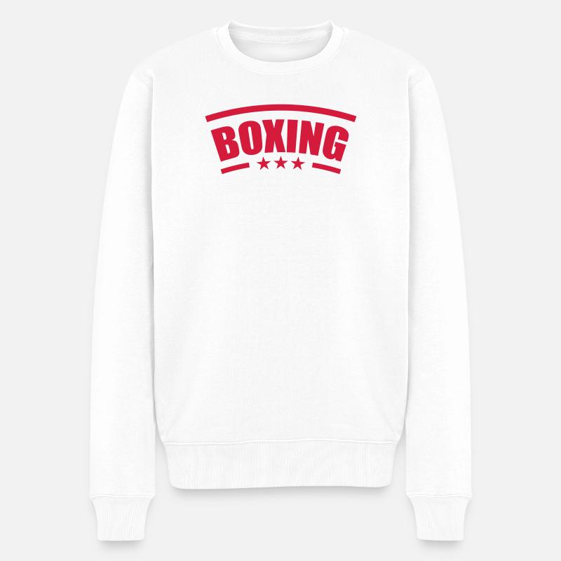 Boxing - Boxe 🥊 - Pull Premium bio Homme - blanc