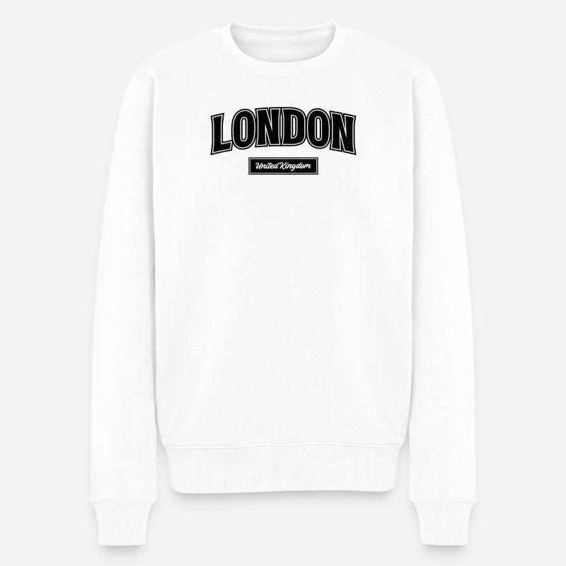 London Retro Design Royaume-Uni - Pull Premium bio Homme - blanc