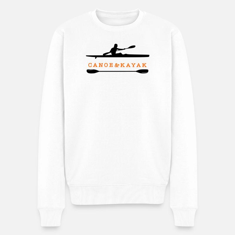 Kanu & Kajak - Männer Premium Bio Pullover - Weiß