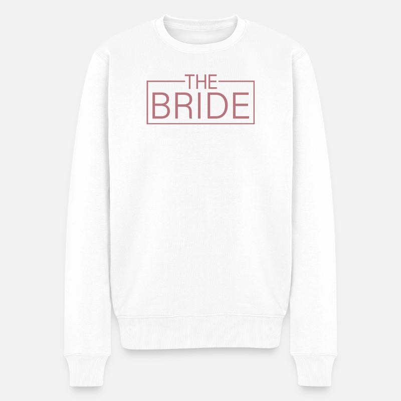 Die Braut - Coole passende Brautdusche - Männer Premium Bio Pullover - Weiß