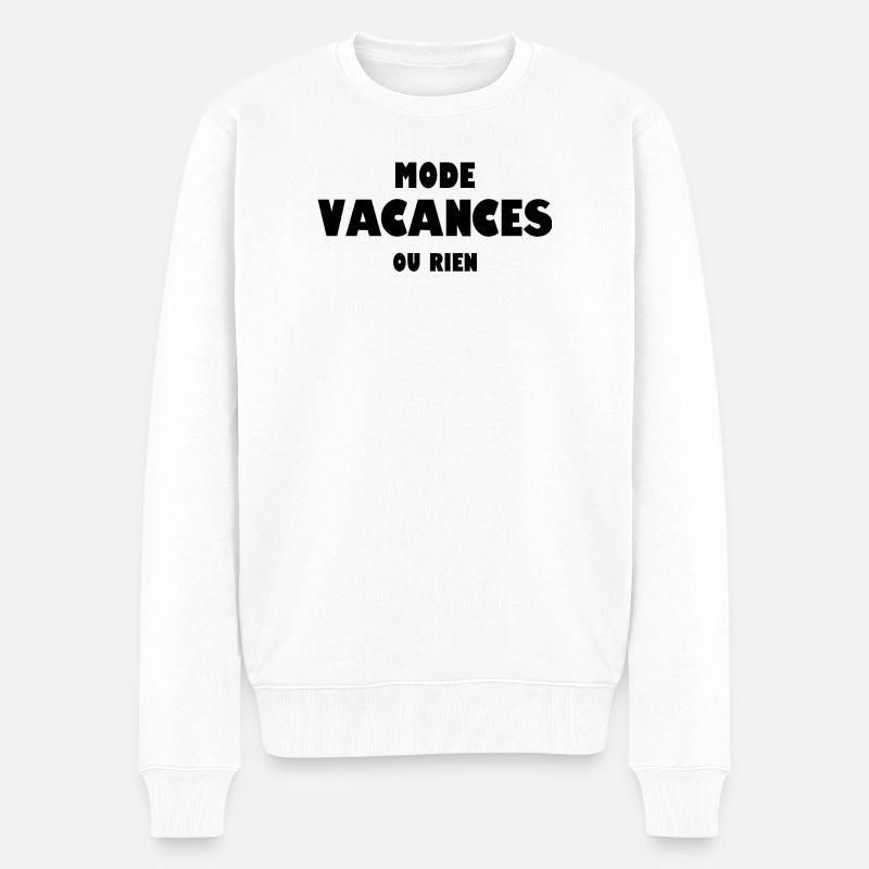 Mode vacances ou rien - Pull Premium bio Homme - blanc
